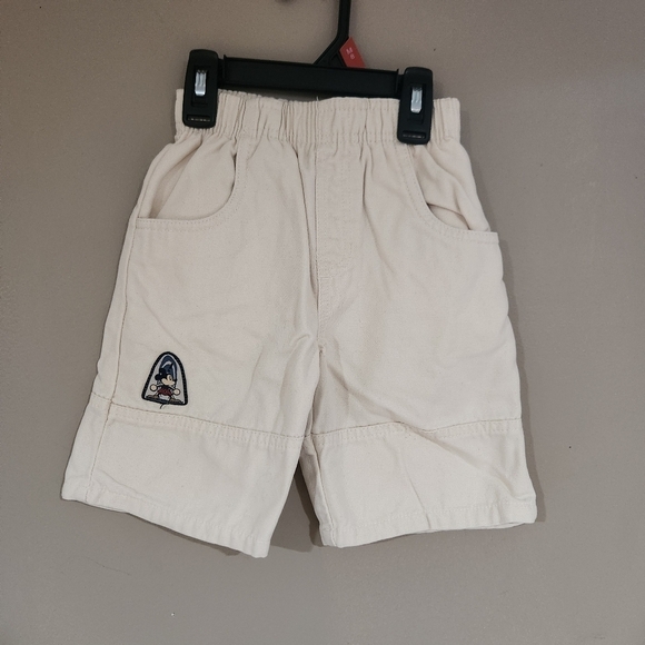 Disney Other - Vintage Disney Store Denim Khaki Shorts Mickey Mouse Size 4t